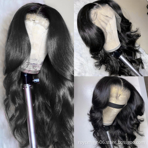 Raw Unprocessed Cambodian Invisible Hairline Front Swiss Lace Natural Color Human Hair Lace Wigs For Small Heads